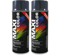 MaxiColor Gloss Anthratice Grey RAL7016 Spray 400ml - Fast-drying, high-gloss finish for metal, wood & plastic. Offers vibrant color, smooth coverage, and long-lasting indoor/outdoor protection.