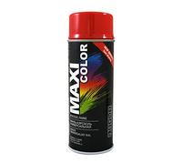 MaxiColor Gloss Flame Red RAL3000 Spray 400ml - Fast-drying, high-gloss finish for metal, wood & plastic. Offers vibrant color, smooth coverage, and long-lasting indoor/outdoor protection.