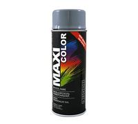 MaxiColor Gloss Silver Grey RAL7001 Spray 400ml - Fast-drying, high-gloss finish for metal, wood & plastic. Offers vibrant color, smooth coverage, and long-lasting indoor/outdoor protection.