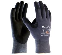 Atg Cut Resistant Gloves, NBR Coated, Blue/Black, Size 6