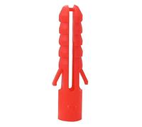 Maxifix 100PC 6MM Red Plastic Wall Plugs - Compatible with Screw Sizes 6 - 8 - 10, 3.5mm-5.00mm, Ideal for Masonry, Brick, and Concrete, Requires 6.00mm Drill Size for Secure and Reliable Fixing