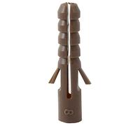 Maxifix 100PC 8MM Brown Plastic Wall Plugs - Compatible with Screw Sizes 10 - 12 - 14, 4.5mm-6.00mm, Ideal for Masonry, Brick, and Concrete, Requires 8.00mm Drill Size for Secure and Reliable Fixing