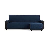 MAXIFUNDAS FUNDAS DE SOFA & CHAISE LONGUE Padded Chaise Longue Sofa Cover Right Arm 200 cm - Extra Soft Blue Sofa Cover with Back Ties - Chaise Longue Protector Sofa Model MAUI
