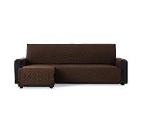 MAXIFUNDAS | Padded Left Arm Chaise Longue Sofa Cover 280 cm - Brown Extra Soft Sofa Cover - Sofa Cover with Back Ties - Chaise Longue Protector Sofa Cover Model MAUI