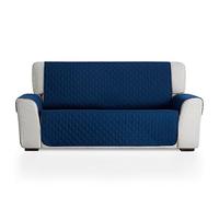 MAXIFUNDAS | Reversible Quilted 2 Seater Sofa Cover - Extra Soft Blue/Light Grey Sofa Cover - Sofa Protector Cover with Elastic Fastening Straps - Sofa Cover Model MAUI
