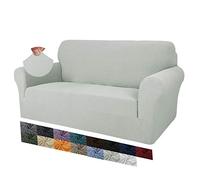 MAXIJIN Creative Jacquard Couch Covers for 2 Seater, Super Stretch Non Slip Love Seat Sofa Cover for Dogs Pet Friendly Elastic Furniture Protector Loveseat Slipcovers (2 Seater, Ivory)