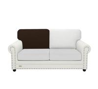 MAXIJIN Elastic Backrest Covers, Universal Sofa Seat Covers, Couch Seat Slipcover Protector Replacement for Individual Cushion with Elastic Bottom (Dark Coffee, 1 Backrest Cover)