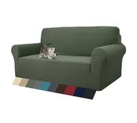 MAXIJIN New Jacquard Sofa Covers for 3 Seater, Super Stretch Non Slip Couch Cover for Dogs Pet Friendly 1-Piece Elastic Furniture Protector Sofa Slipcovers (3 Seater, Army Green)