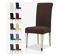 MAXIJIN Super Stretch Dining Room Chair Cover Jacquard Spandex Dining Parsons Chair Slipcover Removable Chair Protector Covers for Dining Room,Hotel,Kitchen,Ceremony (Coffee, 2)