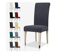 MAXIJIN Super Stretch Dining Room Chair Cover Jacquard Spandex Dining Parsons Chair Slipcover Removable Chair Protector Covers for Dining Room,Hotel,Kitchen,Ceremony (Grey, 2)