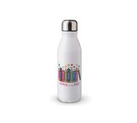 MAXIKIWI - Single Wall Water Drinking Bottle with Screw Cap, Non Insulated Lightweight Aluminium, BPA Free, Leak-Proof - Christian Floral 1525293-500ml