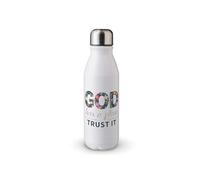 MAXIKIWI - Single Wall Water Drinking Bottle with Screw Cap, Non Insulated Lightweight Aluminium, BPA Free, Leak-Proof - Christian Floral 1525293-500ml