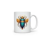 MAXIKIWI - Smooth Durable Ceramic Coffee or Tea Mug for Home or Office - Perfect for Any Occasion - Ancient Egyptian Watercolor - 300ml