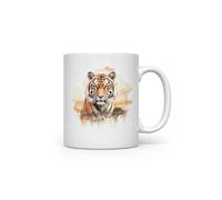 MAXIKIWI - Smooth Durable Ceramic Coffee or Tea Mug for Home or Office - Perfect for Any Occasion - Animal with The Savanna Landscape - 300ml