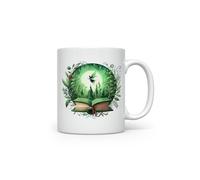 MAXIKIWI - Smooth Durable Ceramic Coffee or Tea Mug for Home or Office - Perfect for Any Occasion - Fantasy Books Magic Theme 2-300ml