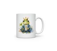MAXIKIWI - Smooth Durable Ceramic Coffee or Tea Mug for Home or Office - Perfect for Any Occasion - Fantasy Frog Princess Victorian - 300ml
