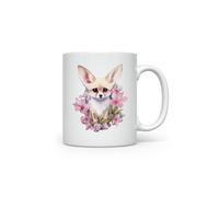 MAXIKIWI - Smooth Durable Ceramic Coffee or Tea Mug for Home or Office - Perfect for Any Occasion - Fennec Fox Watercolor - 300ml