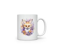 MAXIKIWI - Smooth Durable Ceramic Coffee or Tea Mug for Home or Office - Perfect for Any Occasion - Fennec Fox Watercolor - 300ml