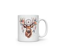 MAXIKIWI - Smooth Durable Ceramic Coffee or Tea Mug for Home or Office - Perfect for Any Occasion - Native American Animal - 350ml