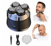 Maxillisse Head Shaver 5D Floating Maxilisse Head Shaver for Men Wet Dry IPX7 Waterproof Electric Razor with Magnetic Blade LED Display (Black Suit)