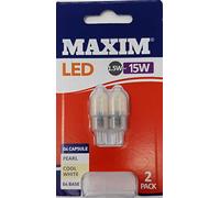 Maxim 1.5W/15W LED G4 Capsule Light Bulb Cool White Packs of 2/4/10 (Pack of 10)