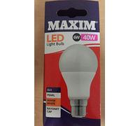 Maxim 1 x LED GLS Bayonet Cap (BC) Bulbs, B22, 6 W, Warm White