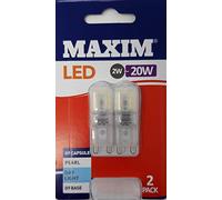 Maxim 2W/20W LED G9 Capsule Light Bulb Daylight Packs of 2/4/10 (Pack of 10)