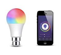 MAXIM LED Bayonet Cap (RGBW Full Colour Changing) - 9watt (60watt) 806 Lumens - A60 GLS - PA - Pearl - Dimmable via App - Smart WIFI - 60MSLGRGBWBC1PKB