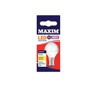 Maxim LED Bulbs [Pack of 10] Type: Round (Warm White) 6Watts (40Watts) / Pearl Finish / 25 000 Hours/Energy Saving Multipack 40MLRB15W5X10