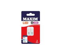 MAXIM LED Bulbs [Pack of 2] Type: G4 (Day Light) 1.5Watts (10Watts) / Pearl Finish / 25 000 Hours/Energy Saving Multipack 10MLG4DLB224