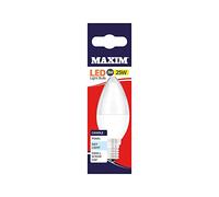 Maxim LED Candle Small Edison Screw (Daylight White) - 3watt (25watt) (Pack 10), 25MLCSESDL5X10