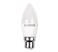 Maxim LED Light Bulbs (Pack of 10) - Candle - Daylight White - Bayonet Cap Bulbs (B22) - 3W Watt - 25MLCB22D5X10