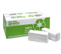 Maxima Cpd43428 C-Fold Hand 2-Ply Towels Green, White