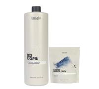 Maxima Professional Hair Bleaching Bundle - Oxicreme 1000ml + Rapid Hair Bleach Plex 500g - Enriched with Plex Technology and Argan Oil (Oxicreme Vol 20 (1000ml) + Bleach (500g))
