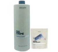 Maxima Professional Hair Bleaching Bundle - Oxicreme 1000ml + Rapid Hair Bleach Plex 500g - Enriched with Plex Technology and Argan Oil (Oxicreme Vol 10 (1000ml) + Bleach (500g))