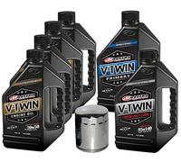 MaximaHiflofiltro VTTOCK22 Complete Engine Oil Change Kit for V-Twin Synthetic Blend Harley Davidson Twin Cam, 6 Quart