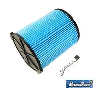 MaximalPower Replacement VF5000 Wet Dry Vacuum Filter for Rigid 6-20 Gallon Vacuum Shop Vac - Reusable and Washable Filter for Cleaning Dust Debris Wood chips for Home Garage Driveway (1 Pack + Brush)