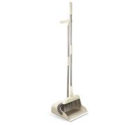 Maximex Dustpan Set with Long Handle for Thorough Sweep, Sturdy Corner Broom with Telescopic Handle and Magnetic Attachment, 180° Rotating Broom with Handle, Sweeping Fitting, Large Dustpan