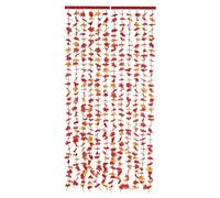 Maximex Indian Summer Leaf Curtain, Door Curtain, No Drilling, Insect Protection, Polyester, 90 x 190 cm, Orange