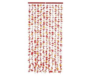 Maximex Indian Summer Leaf Curtain, Door Curtain, No Drilling, Insect Protection, Polyester, 90 x 190 cm, Orange
