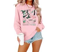 MAXIMGR Wicked Sweatshirt Women Changed for Good Sweatshirts Witch and Princess Sweater, Pink, Medium