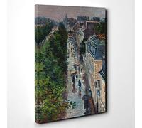 Maximilien Luce Parisian Street Canvas Print | Gallery Wrapped 30mm Frame Wall Art | 30x20 inches | Ready to Hang | Modern Cityscape Picture | Living Room Bedroom Lounge Office