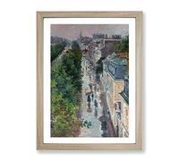 Maximilien Luce Parisian Street Classic Painting Framed Print | A2 Oak Framed Wall Art | Ready to Hang | Classic Cityscape Picture | Living Room Bedroom Lounge Office