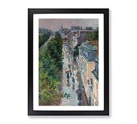 Maximilien Luce Parisian Street Classic Painting Framed Print | A3 Black Framed Wall Art | Ready to Hang | Classic Cityscape Picture | Living Room Bedroom Lounge Office