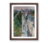Maximilien Luce Parisian Street Classic Painting Framed Print | A4 Walnut Framed Wall Art | Ready to Hang | Classic Cityscape Picture | Living Room Bedroom Lounge Office