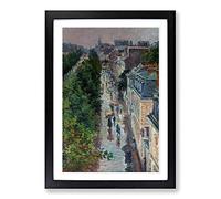 Maximilien Luce Parisian Street Framed Print | A2 Black Framed Wall Art | Ready to Hang | Modern Cityscape Picture | Living Room Bedroom Lounge Office