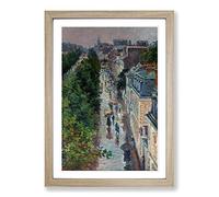 Maximilien Luce Parisian Street Framed Print | A2 Oak Framed Wall Art | Ready to Hang | Modern Cityscape Picture | Living Room Bedroom Lounge Office
