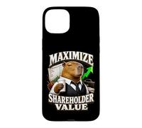 Maximize Shareholder Value Ironic Capybara Finance Bro Meme Case for iPhone 15 Plus