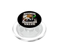 Maximize Shareholder Value Ironic Capybara Finance Bro Meme PopSockets PopGrip for MagSafe
