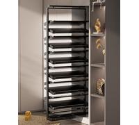 Maximize Space with 13-Tier Shoe Rackfor Entryway Removable & Concealed Shelves Dual Slide Rail Design for Home Hotel & Utility Areas (72cm Depth)